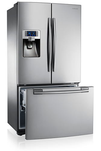 Samsung 396l/124l Silver Freestanding Frost Free American - Samsung Rfg23uers (650x650), Png Download