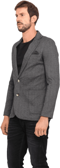 Free Png Blazer For Men Png Images Transparent - Grey Casual Blazer (480x562), Png Download