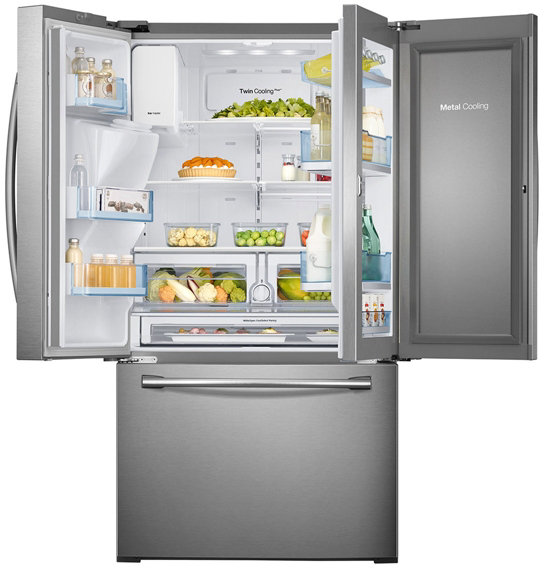 Samsung Appliances 4-piece Package With 36" French - Samsung French Refrigerator (544x568), Png Download