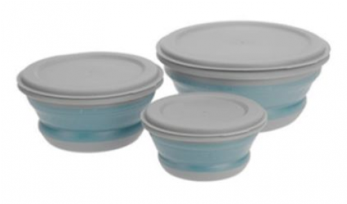 Summit 3 Piece Pop-up Bowl Set - Summit Bowl Set - 3 Piece - Blue/lime (500x500), Png Download
