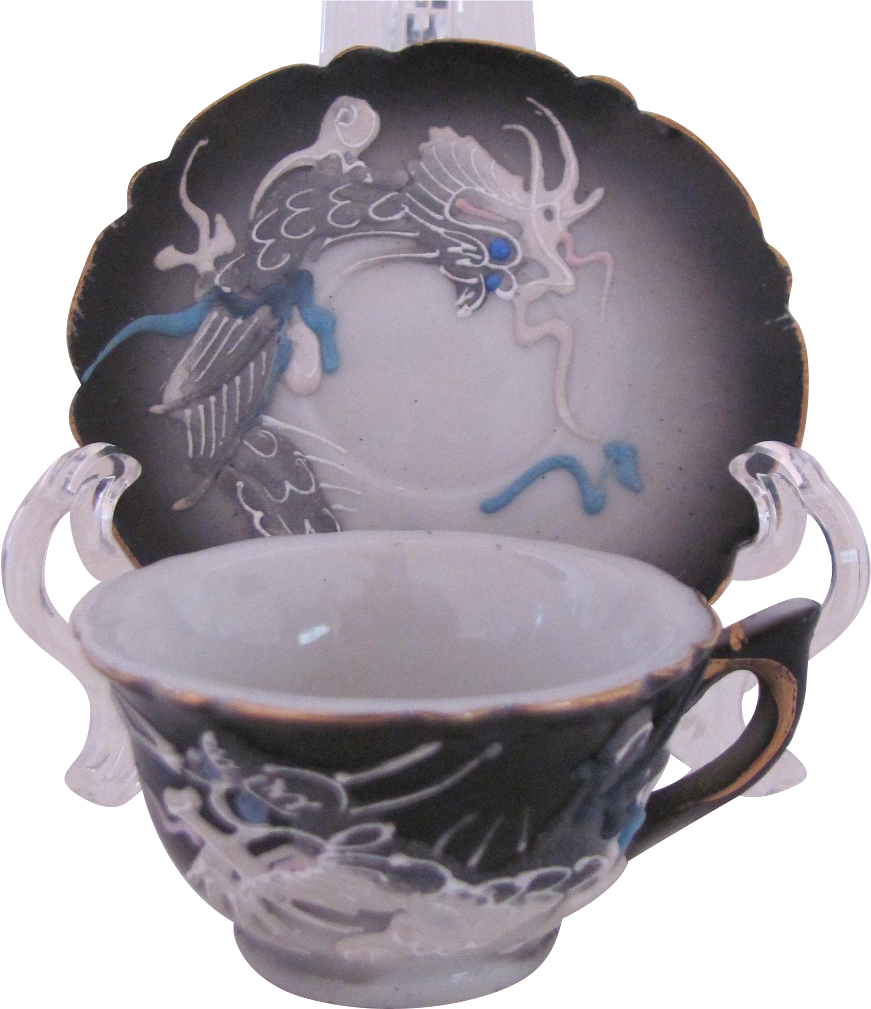 Vintage Dragonware Child's Toy Or Miniature Cup Saucer - Saucer (2048x2048), Png Download