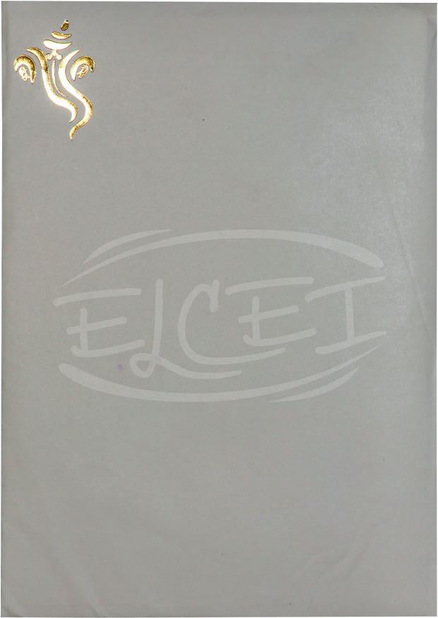 Home Hindu Wedding Cards Pristine White Card With Ganesha - Bee (1624x950), Png Download