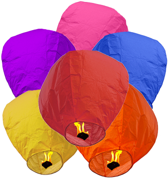 Vg Toys & Novelties Full Size Sky Lanterns/paper (365x365), Png Download