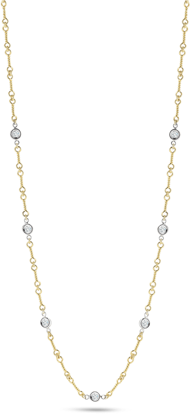 Diamonds By The Inchdogbone Chain Necklace With Diamond - Single Line Pearl Necklace (1600x1600), Png Download