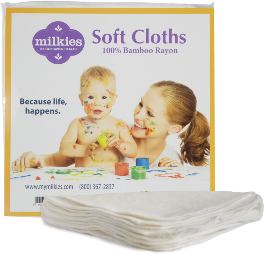 Bamboo Soft Cloths - Milkies Soft Cloths (871x1024), Png Download