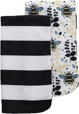 Bumblito Burp Cloth Set Of 2 Manhattan Rory Bumblebee - Sale 33% Off, Bee Cuff Bracelet, Narrow Jewellery Bangle (500x500), Png Download