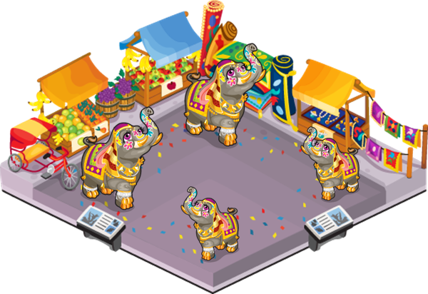 Royal Indian Elephant Family - Marketplace (600x412), Png Download