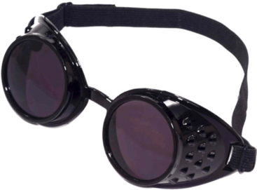 Steampunk Goggles - Steampunk Black Goggles Costume (366x580), Png Download