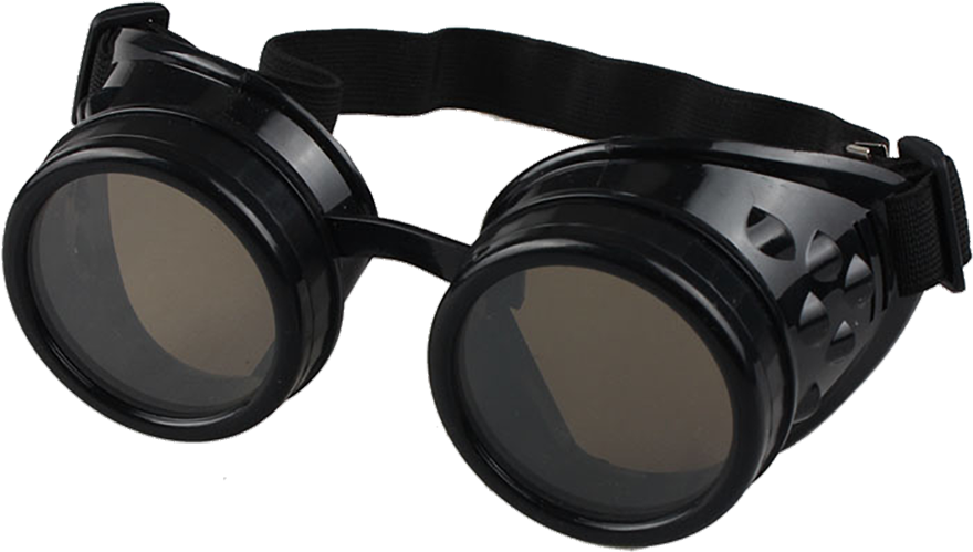 Vintage Steampunk Protective Goggles - Steampunk Goggles Black (1000x1000), Png Download
