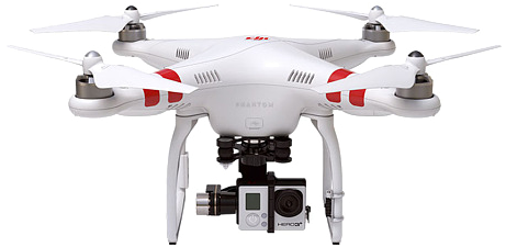 Drone Camera Png - Dji Phantom 2 Gopro (460x287), Png Download