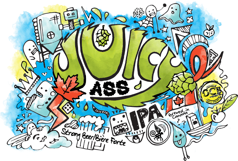 Juicyass Logo - Flying Monkey Juicy Ass Ipa (864x576), Png Download