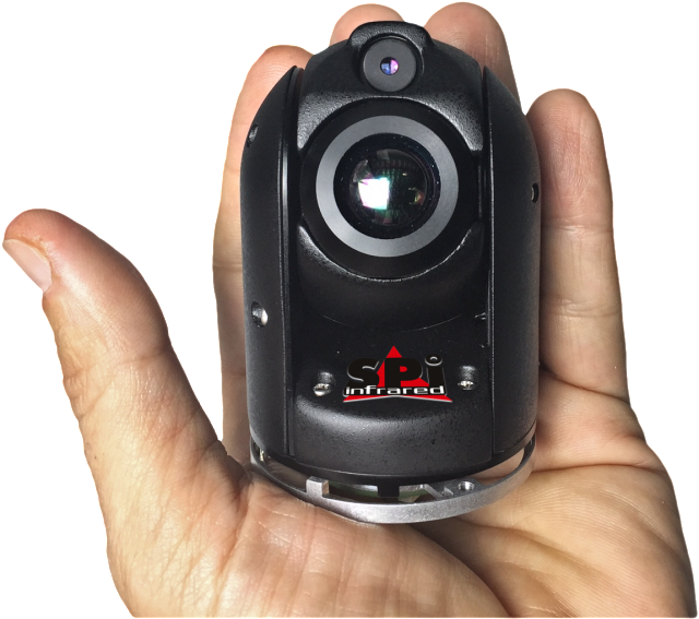 Handheld Drone Gimbal Thermal Visual Camera - Gimbal Micro Drone Defense (640x567), Png Download