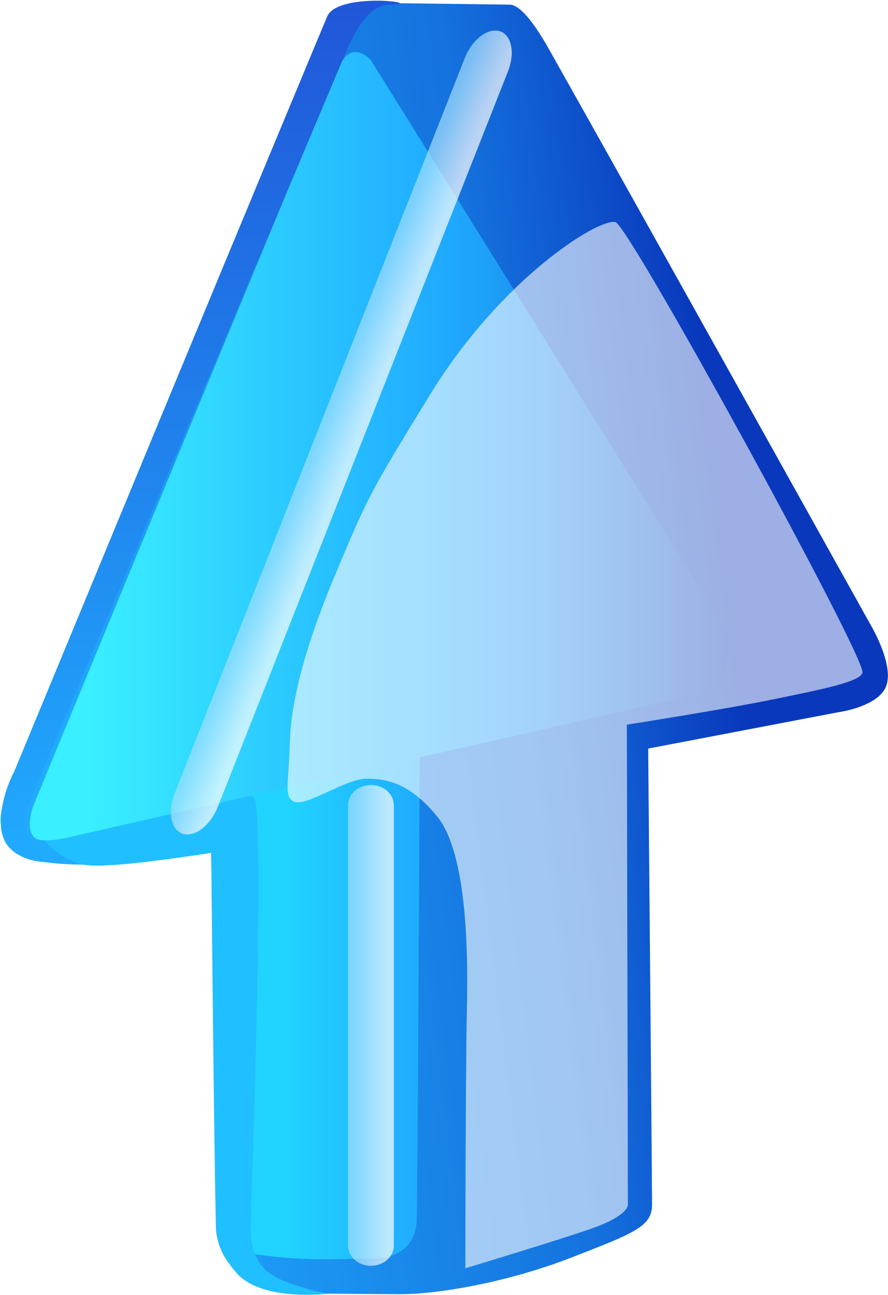 Open - Blue Glass Arrow Png (2000x2828), Png Download