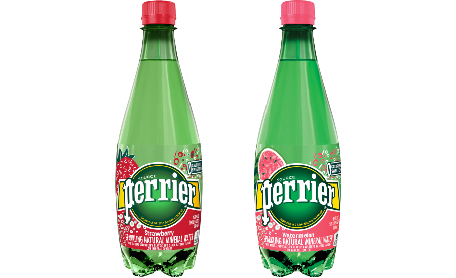Perrier Strawberry, Perrier Watermelon - Perrier Sparkling Natural Mineral Water, Lime 16.9-ounce (900x550), Png Download