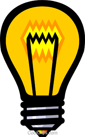 Symbol Of A Light Bulb Royalty Free Vector Clip Art - Illustration (300x480), Png Download