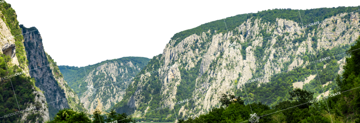 Landscape Mountain Extension • Png - Danube (720x247), Png Download