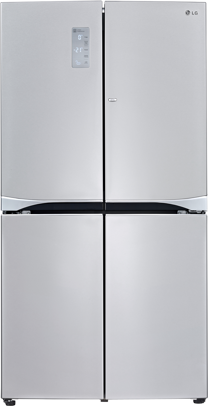 Lg 5 Door Side By Side Fridge Gr-m24fwchl - Refrigerator (877x1500), Png Download