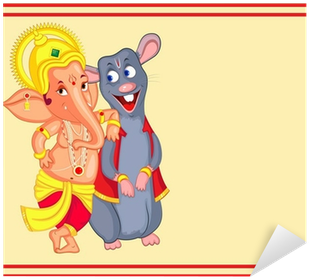 Lord Ganesha In Vector For Happy Ganesh Chaturthi Sticker - Happy Ganesh Chaturthi Poster (400x400), Png Download