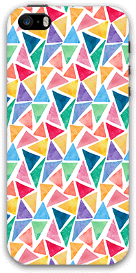 Watercolor Triangles Pattern Iphone 5s Mobile Case - Pattern (600x600), Png Download
