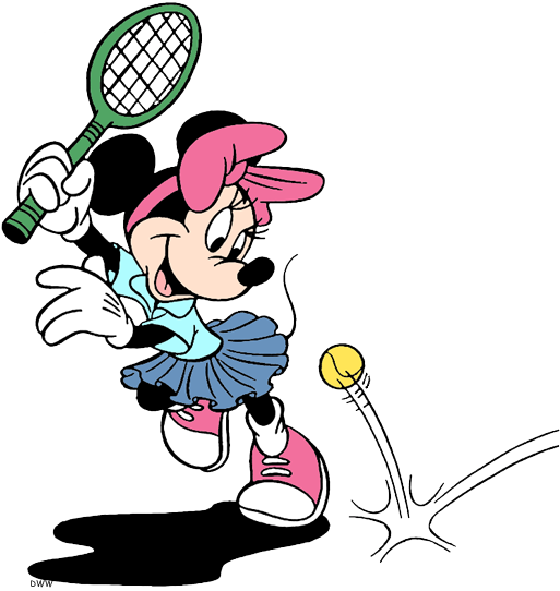 More Sports Clip Art - Minnie (513x542), Png Download