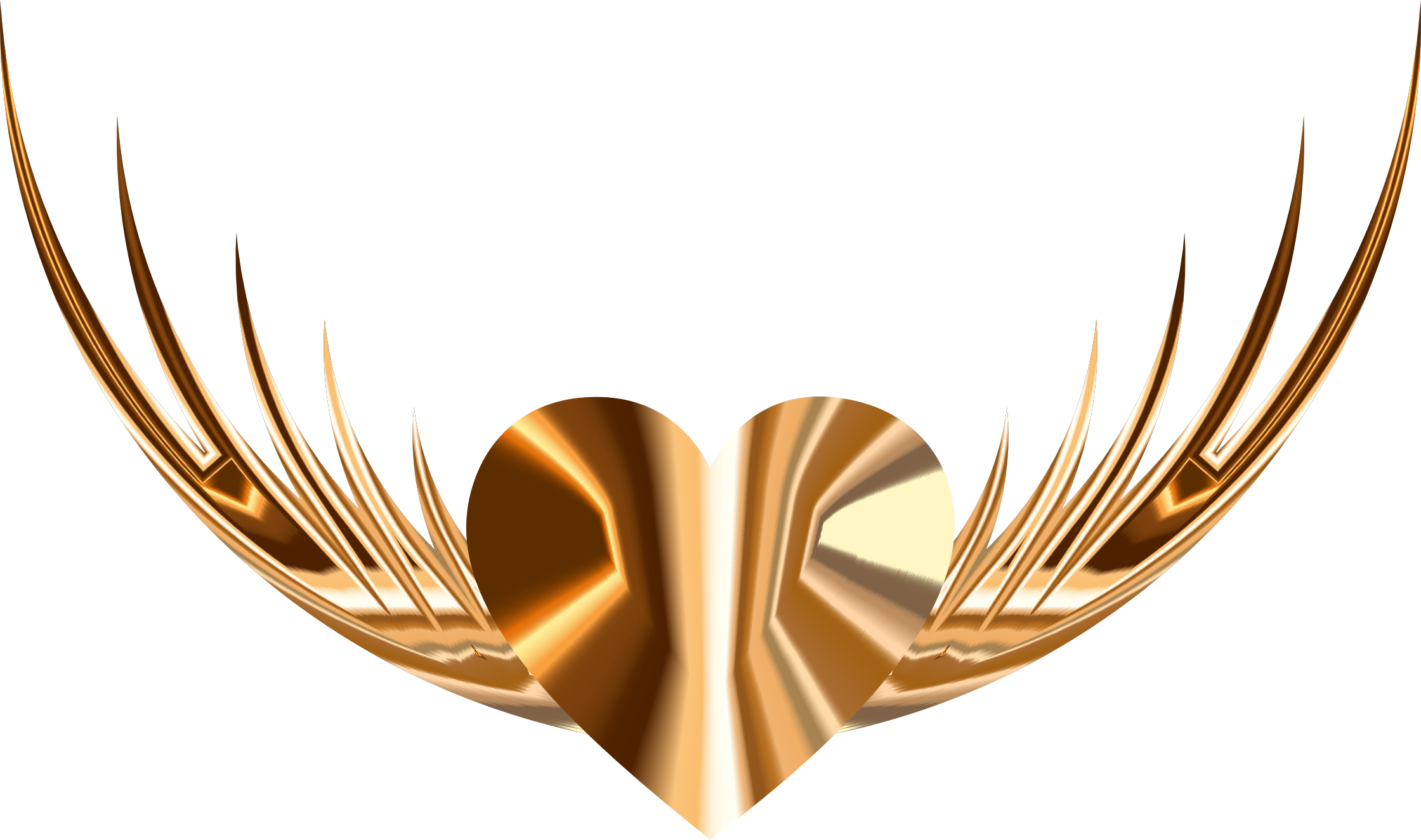 Flying Heart 6 Png Library Stock - Vector Fly Heart Png (2240x1324), Png Download