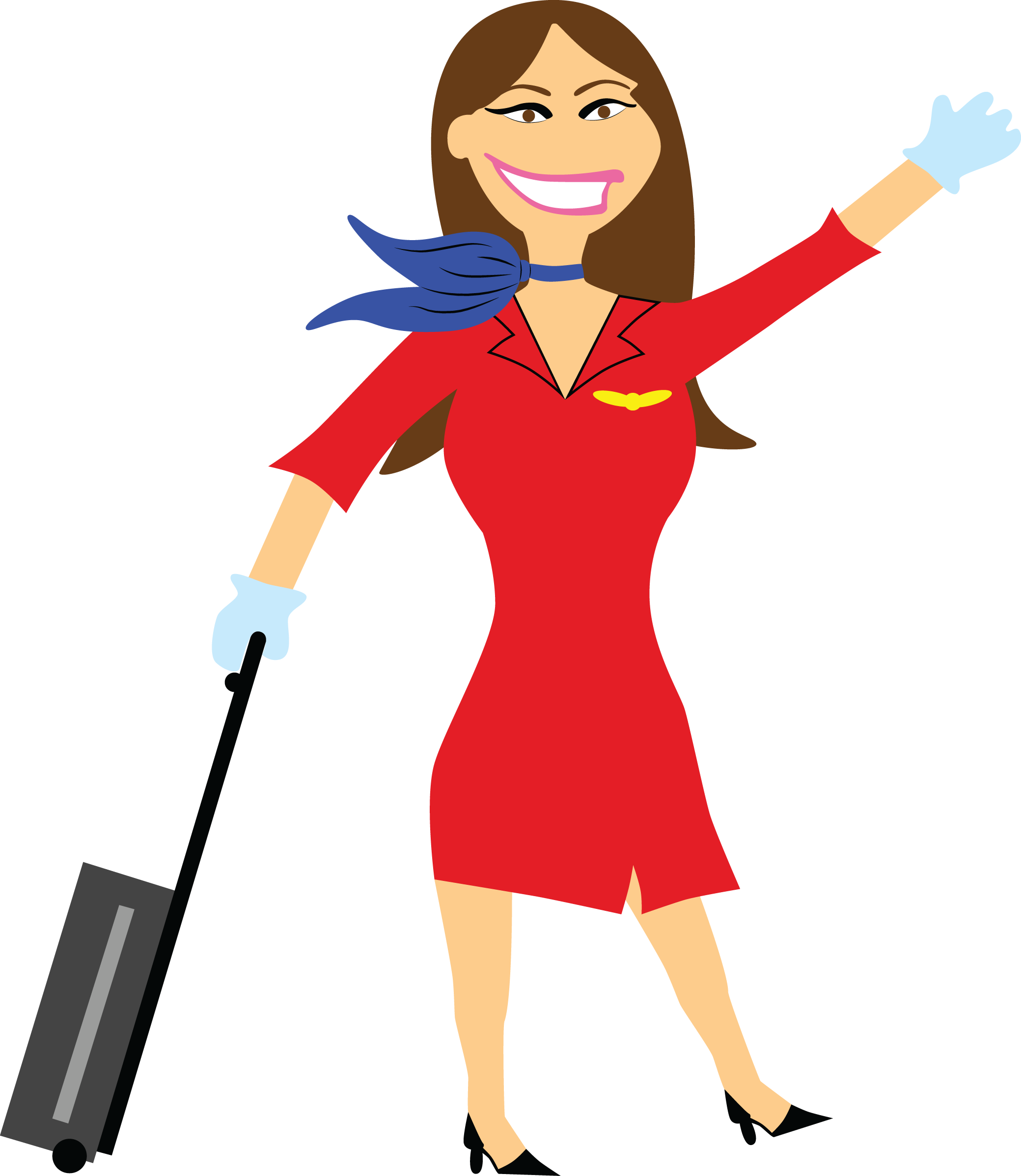 Flight Attendant Clipart Png (2079x2395), Png Download