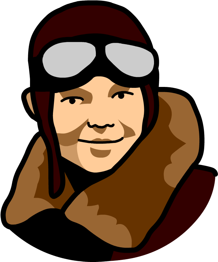 Cartoon Pictures Of Amelia Earhart (880x880), Png Download