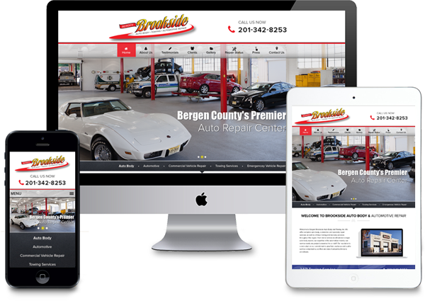 Responsive Design - Bergen Brookside Auto Body & Towing (600x425), Png Download