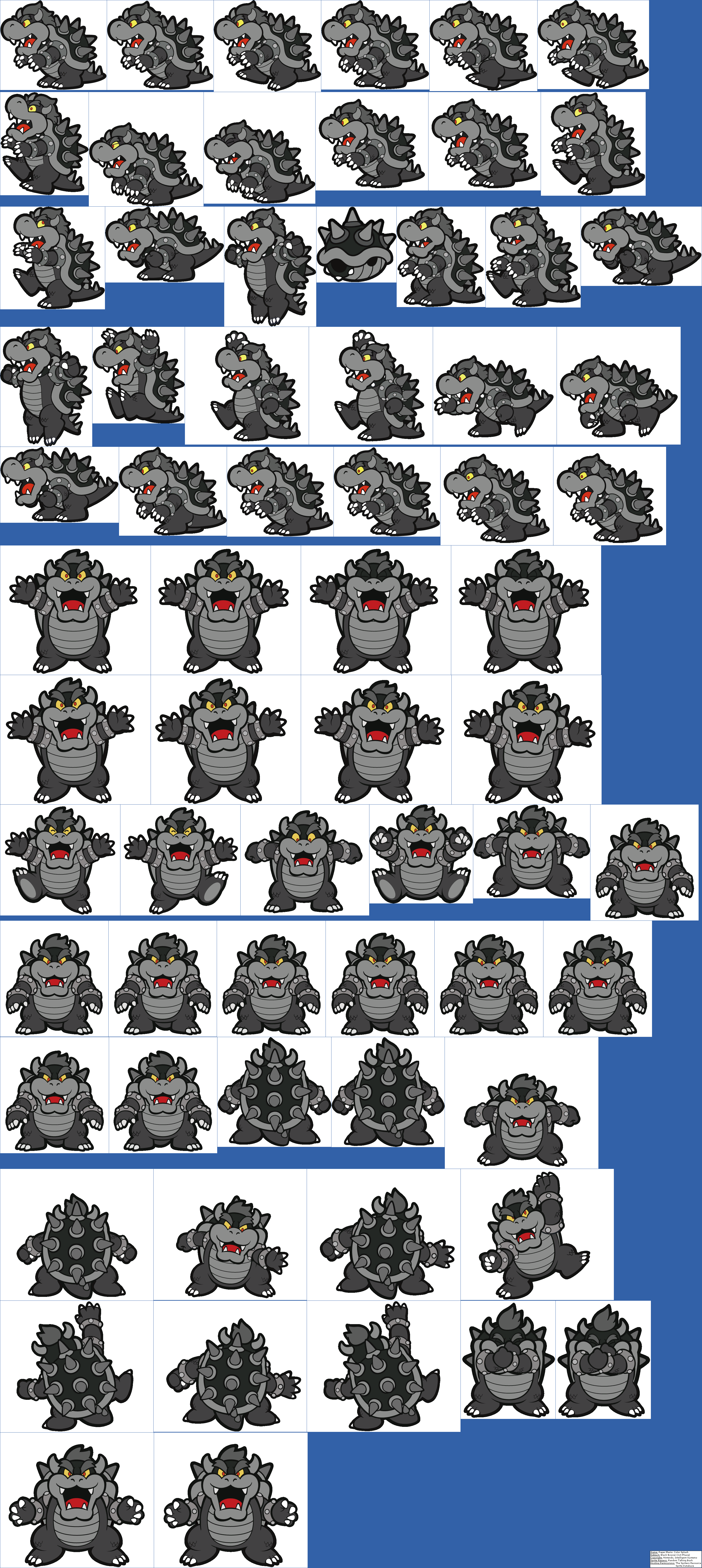 Click For Full Sized Image Black Bowser - Paper Black Bowser Color Splash (3090x6899), Png Download