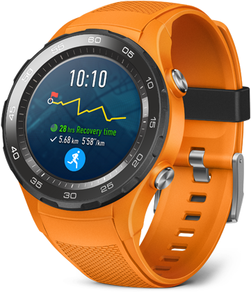 Huawei Watch - Huawei Watch 2 Orange (378x480), Png Download