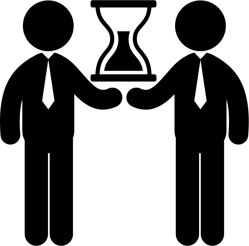 Business Time For Two Businessmen Comments - 2 People Icon (981x970), Png Download