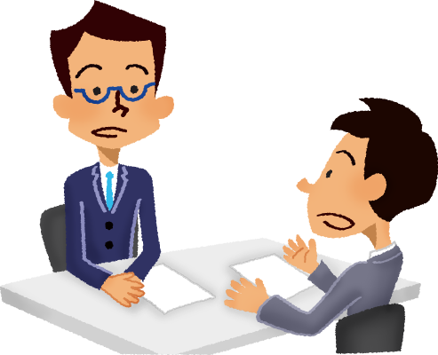 Graphic Black And White Library Bank Teller Clipart - Two Person Meeting Png (493x400), Png Download