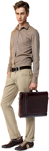 Men Leather Accessories - Small Office Bags For Mens (200x600), Png Download