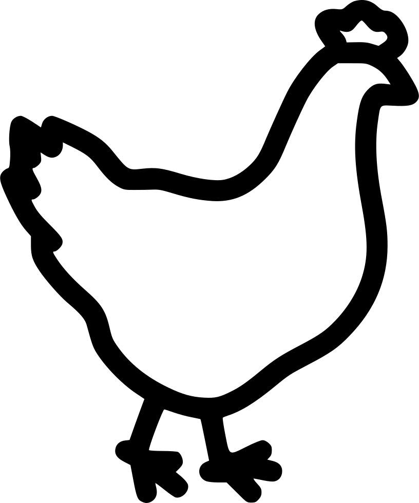 Hen Bird Poultry Chicken Comments - Poultry Icon Svg (816x980), Png Download