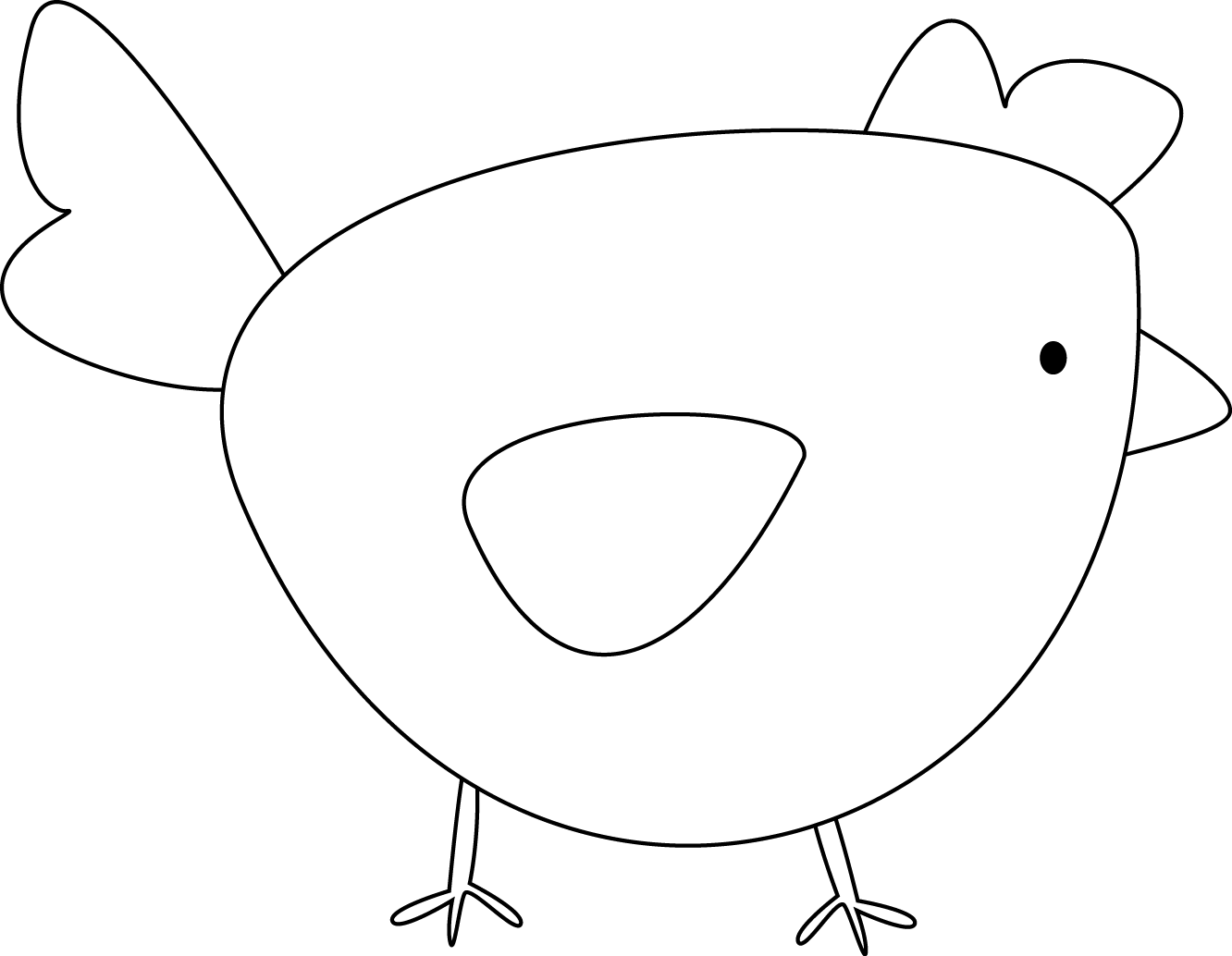 Hen - Cartoon (1332x1034), Png Download