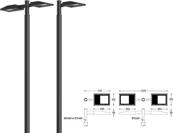 Martini Street And Area Lighting Luminaires - Lighting (600x470), Png Download