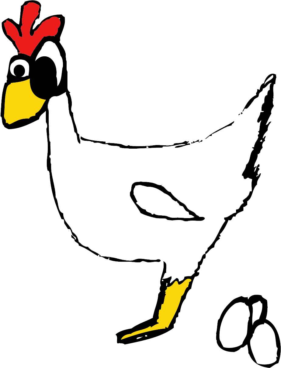 Hen - Cartoon (1500x1500), Png Download