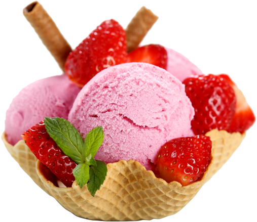 Ice Cream Png Transparent Images - Strawberry Ice Cream Photography (640x480), Png Download