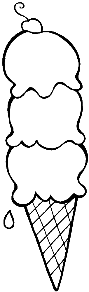 Ice Cream Layer Coloring - Ice Cream Summer Coloring Pages (511x1000), Png Download