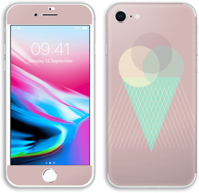Pinkish Ice Cream - Apple Iphone 8 256gb Silver (800x779), Png Download