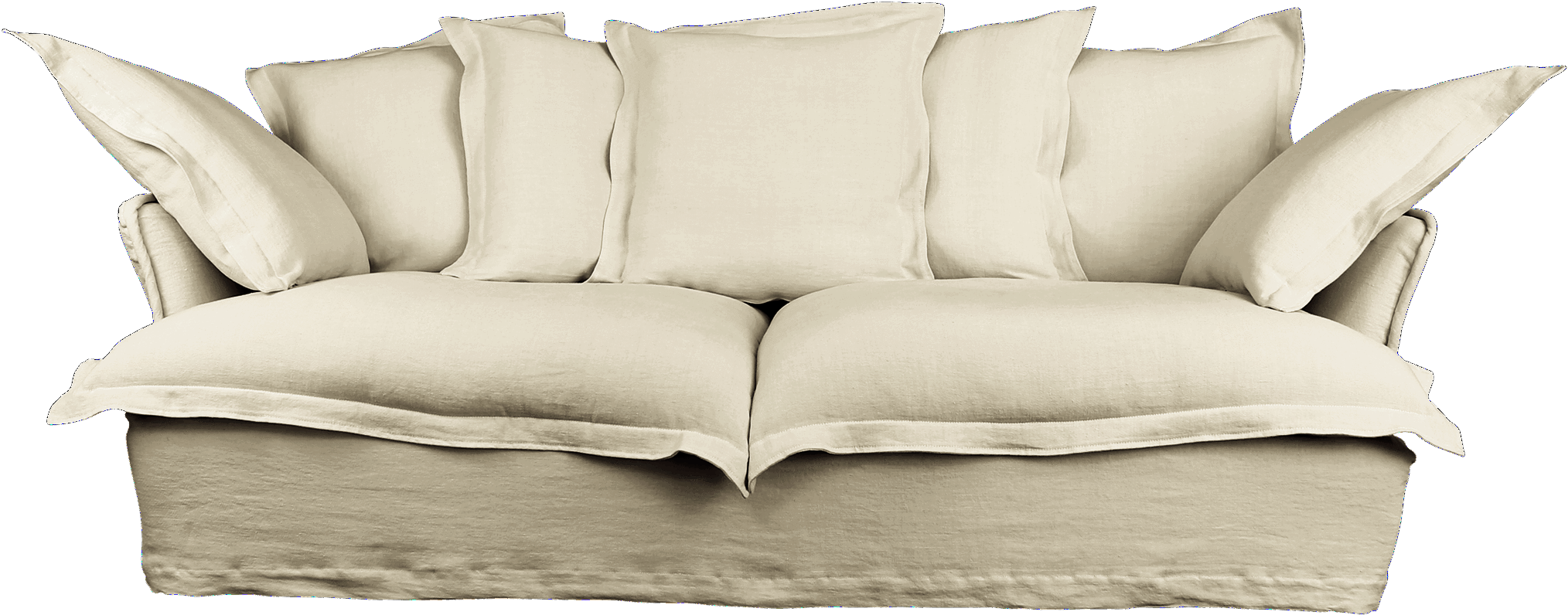 Linen/cotton Sofa - Couch (2048x1446), Png Download