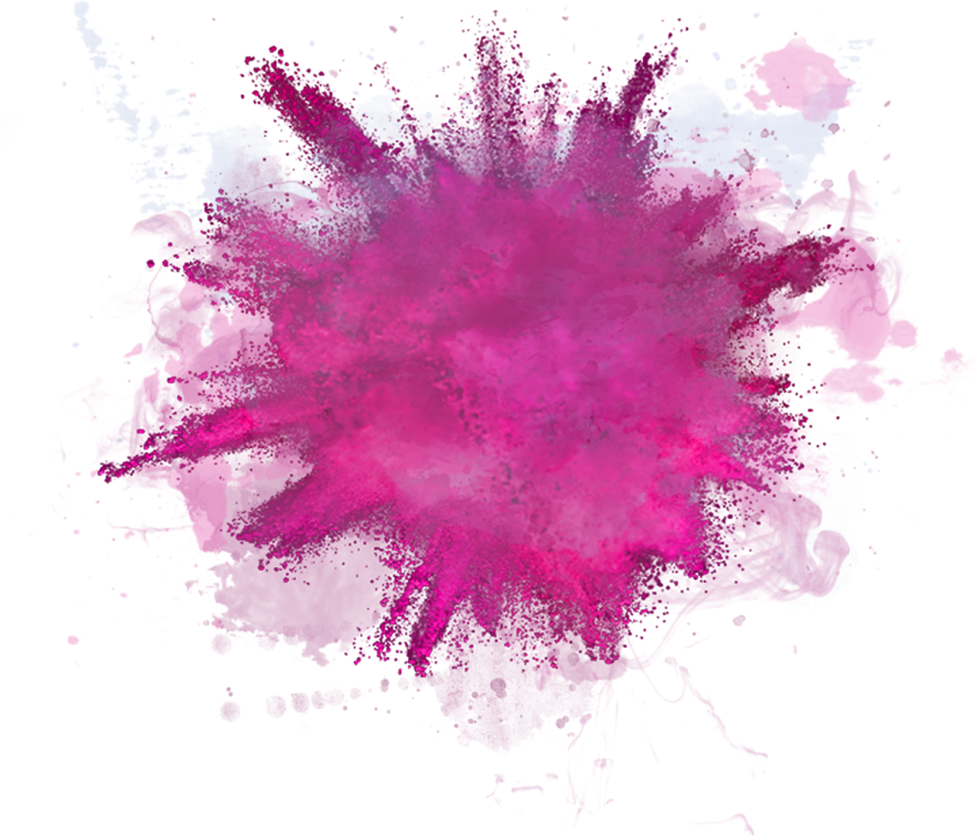 Download Stickers Colorexplosion Pink Colorsplash Rosado Sticker - Color  Powder Png Picsart PNG Image with No Background 