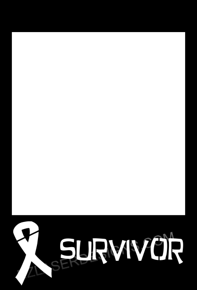 Survivor Ribbon - Picture Frame (400x588), Png Download