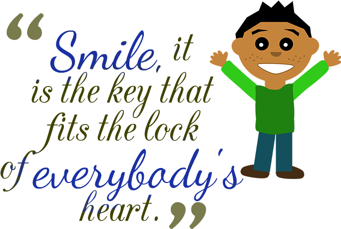 Smile Quotes Transparent Images - Decor Designs Decals Personalized Name Wall Decal Size: (722x515), Png Download