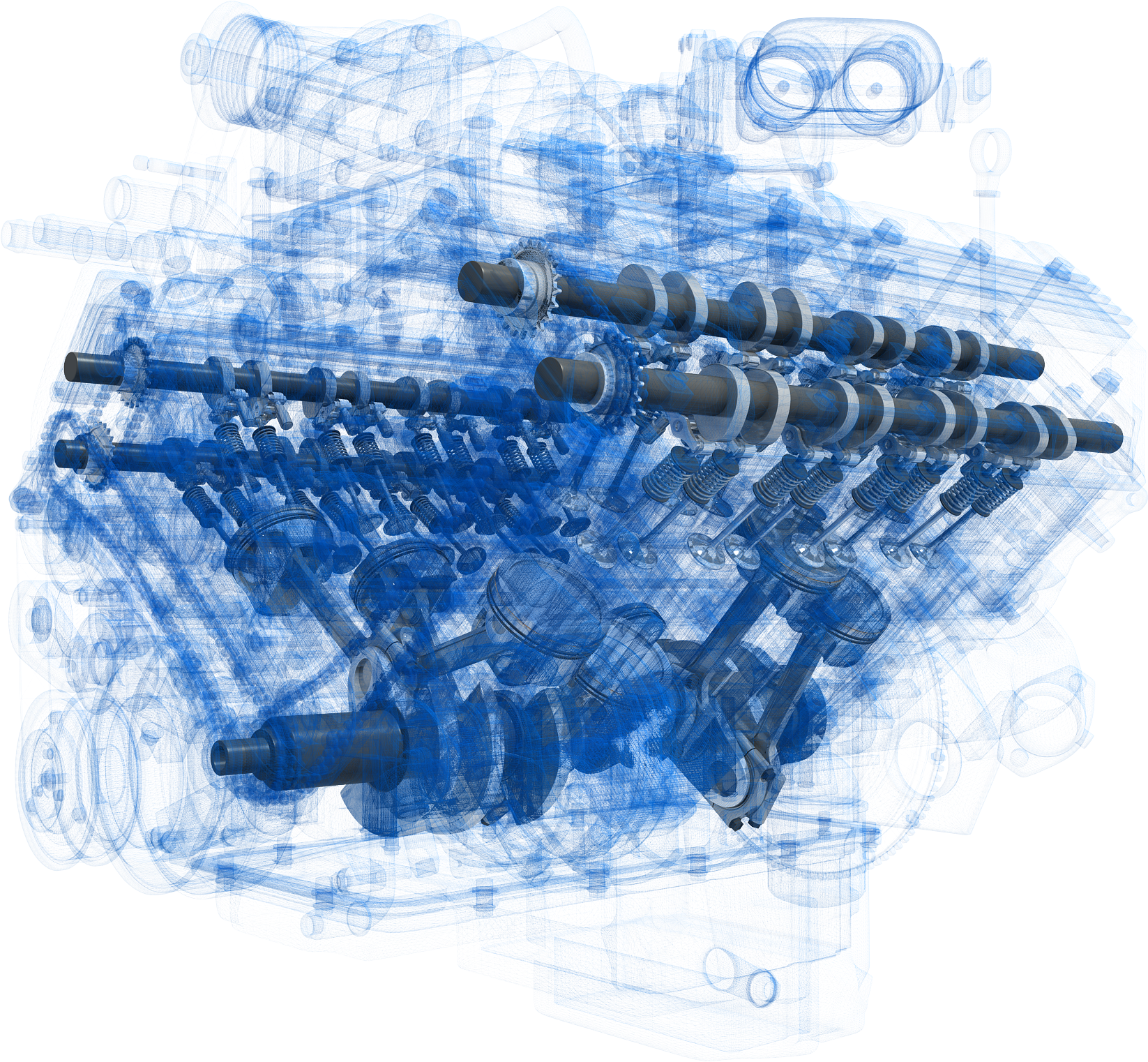 Animated V8 Engine - 3d Computer Graphics (2000x1600), Png Download
