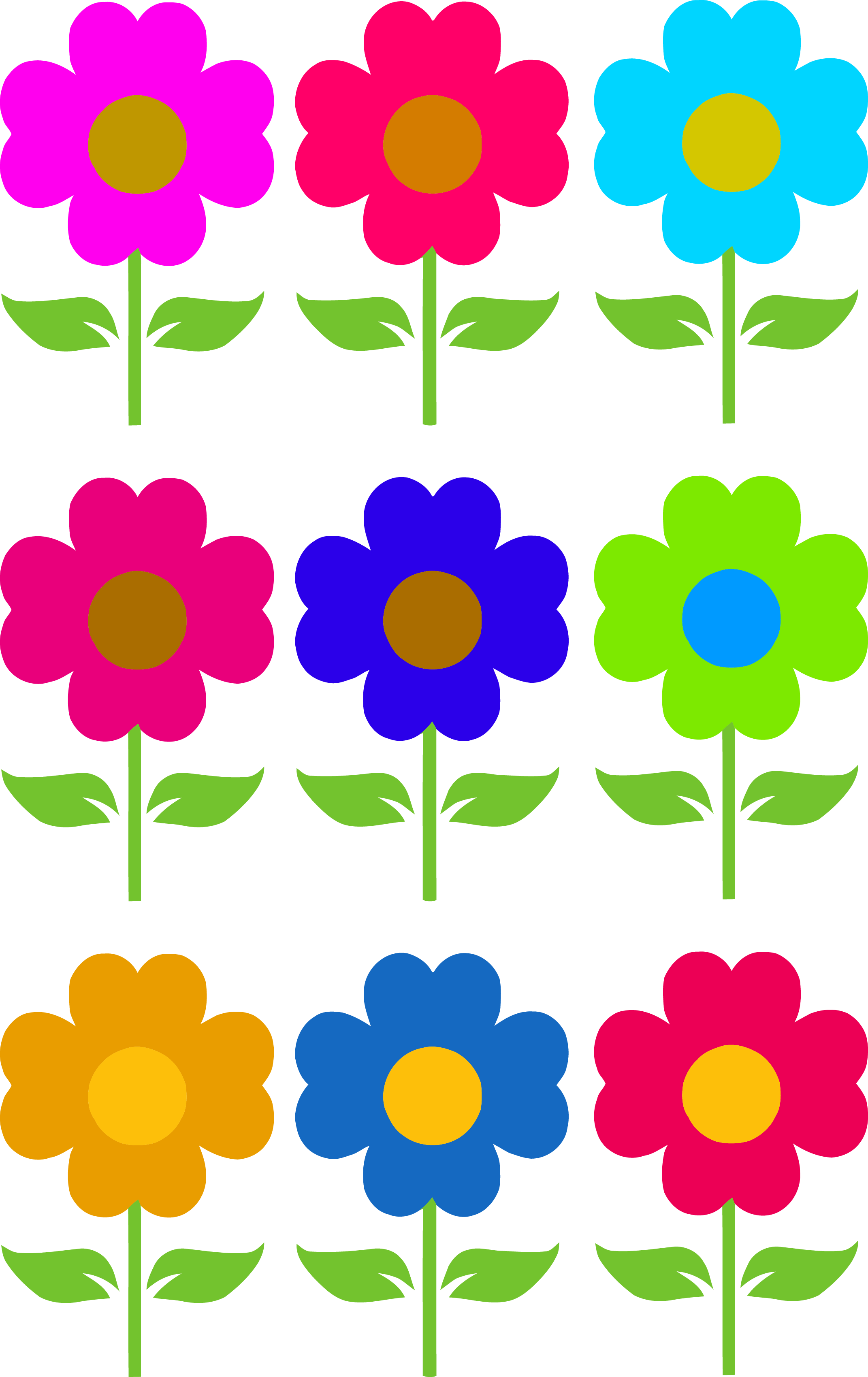 Pink Flower Clipart Garden Flowers Png (2143x3400), Png Download