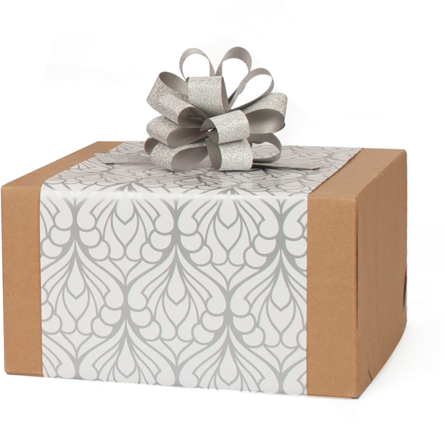Wedding Gift Wrapping With Brown Paper (700x700), Png Download