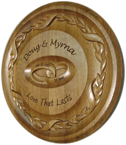 Wedding-anniversary 3d Wedding Rings With Laurel Ribbon - Wedding Anniversary (432x496), Png Download