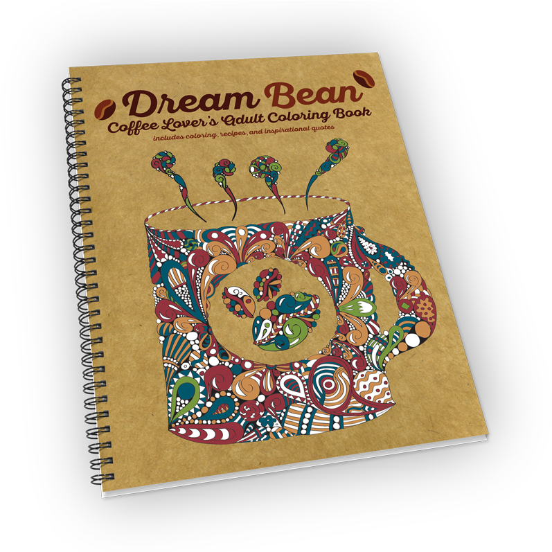Dream Bean - Coffee Lovers - Try This Adult Coloring Book (1035x796), Png Download