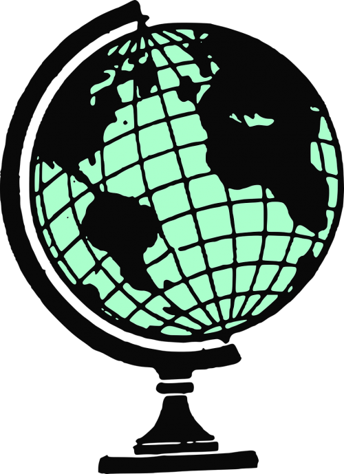 Globe,free - Globe Clip Art Free (500x689), Png Download